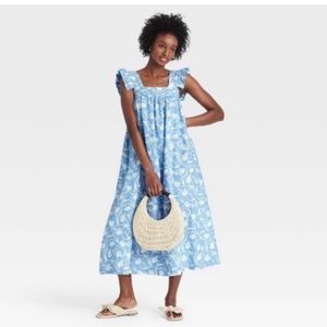 A New Day Short Sleeve Sleeveless Floral Maxi Dress